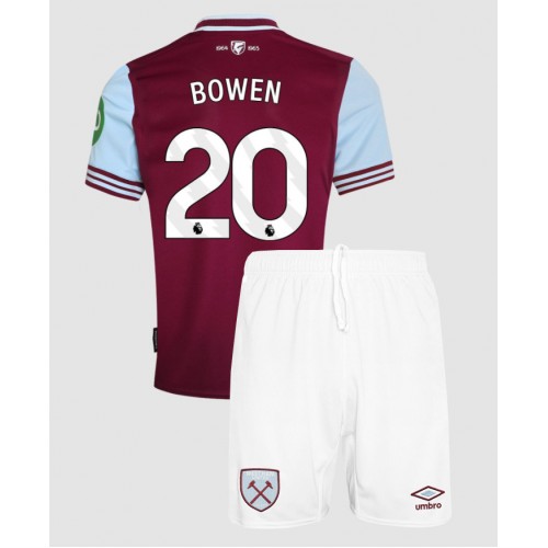 West Ham United Jarrod Bowen #20 Domaci Dres za djecu 2024-25 Kratak Rukav (+ Kratke hlače)